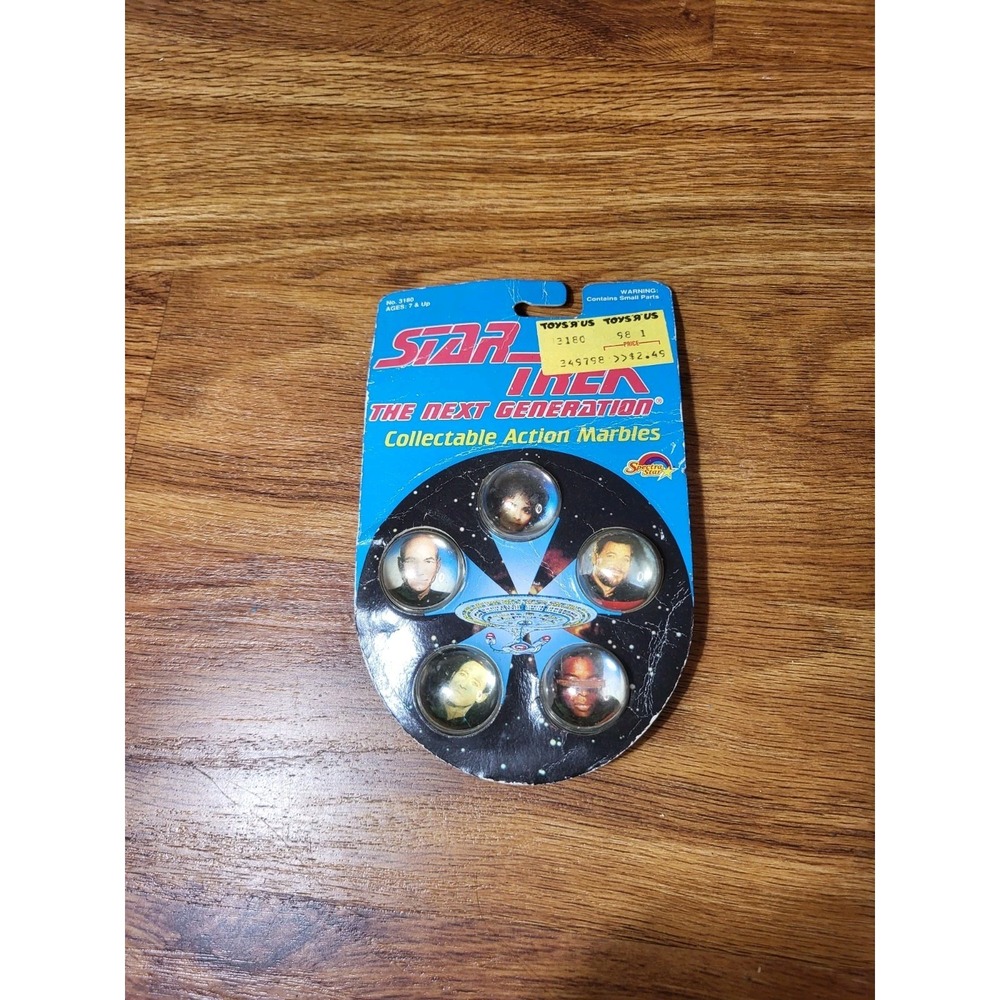 New Star Trek Next Generation Set of 5 Collectable Action Marbles from 1993